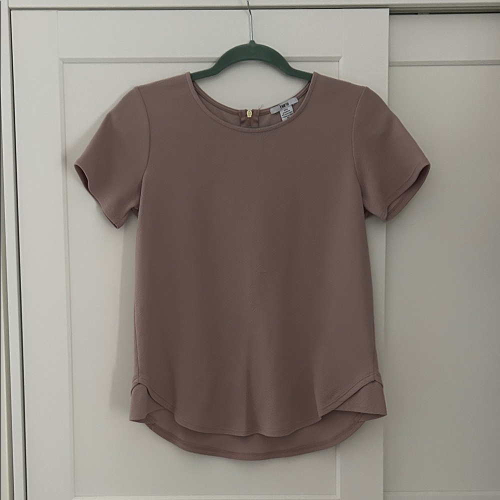 Bar III Dusty Pink Short Sleeve Top